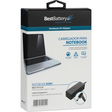 Imagem de Fonte Carregador para Notebook Sony SVE141D11X - BestBattery, 39 Watts
