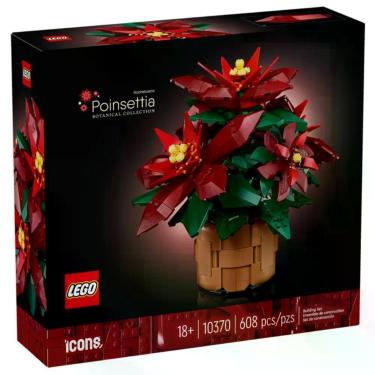 Imagem de Lego Icons - Poinsétia - Botanical Collection - 608 Peças - 10370