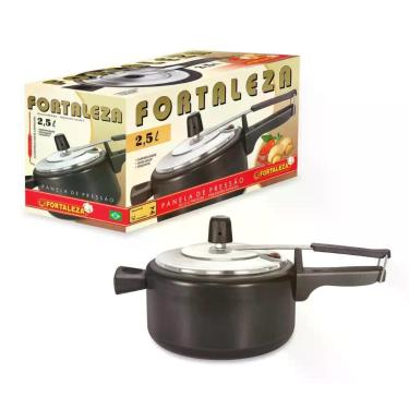 Imagem de Panela de Pressão 2,5l Black Tampa Alumínio - Alumínio Fortaleza