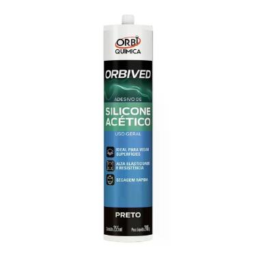 Imagem de Silicone Acético Preto 240g - Orbi