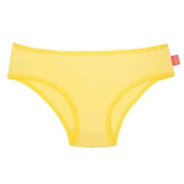 Imagem de Calcinha Infantil Juvenil Sanny Básica Resistente Microfibra, Amarelo,
