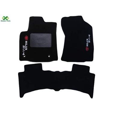 Imagem de Kit Tapete De Carpete Para Hilux Sw4 Modelos 2018 Até 2020 Preto