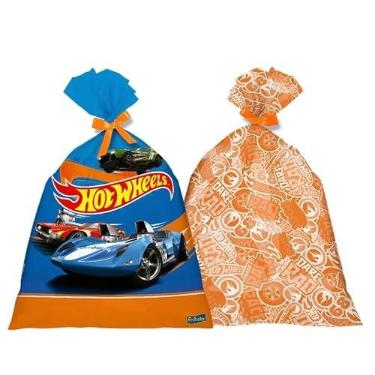Imagem de Sacola Surpresa para Lembrancinha Festa Hot Wheels 8 uni Festcolor