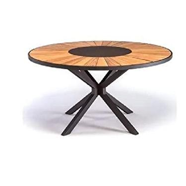 Imagem de Mesa Perpétua 1,80m Alumínio E Madeira Centro Giratório