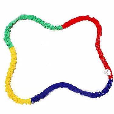 Imagem de Faixa elástica cooperativa de lã elástica 5,5 m, corda de elasticidade, suporte de movimento criativo, adereços esportivos multijogador grandes para atividades em grupo, necessidades especiais