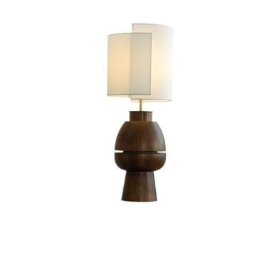 Imagem de Luminária de mesa vintage francesa retrô, estilo wabi sabi, para quarto, design americano/chinês, luminária de cabeceira sofisticada para quarto principal (35 x 85 cm)