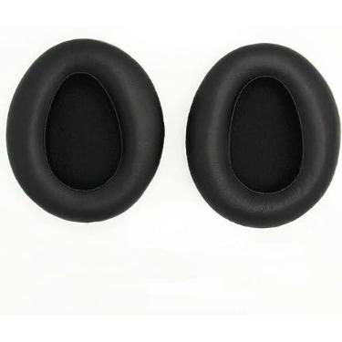 Imagem de AIKKAUK Almofadas De Substituição Compatíveis Com Fones Ouvido Sony Mdr-10Rbt Mdr-10Rnc Mdr-10R, Feitas Couro Proteico Macio E Espuma Memória Para Peças Reparo (Pretas)