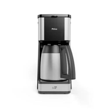 Imagem de Cafeteira Elétrica Philco PCF40D Plástico 40 Xícaras Preto Jarra Thermo Inox 1,6L