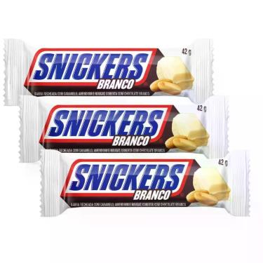 Imagem de Kit 3 Chocolate Snickers Branco 42g