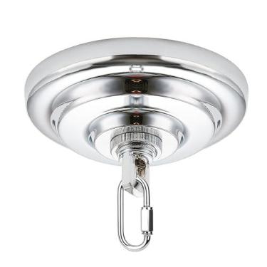 Imagem de MAYOMAJO Kit De Cobertura 6" Com Suporte Placa Reposição Para Serviço Pesado, Lustre, Luminária Pendente, Ventilador Teto, Cesta Flores Ou Projetos "Faça Você Mesmo" (Cromado)