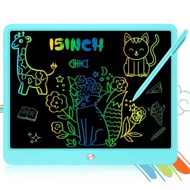 Imagem de Tablet de escrita LCD para crianças Decute 15" Blue Stylus Board