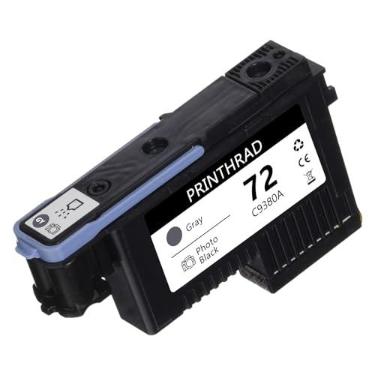 Imagem de Aulay Cabeça de impressão 72 com chips atualizados compatíveis com impressoras HP T610 T620 T770 T790 T1100 T1120 T1200 T1300 T2300 (foto preta/cinza)