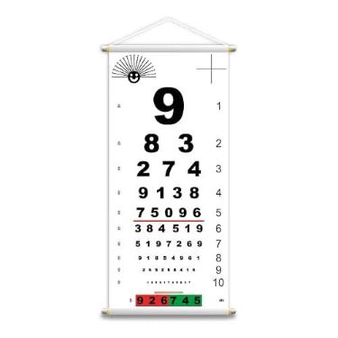 Imagem de Escala Optométrica de Snellen Visão Acuidade Banner 28x60cm