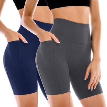 Imagem de Shorts Leafigure 2 peças femininas de cintura alta com bolsos