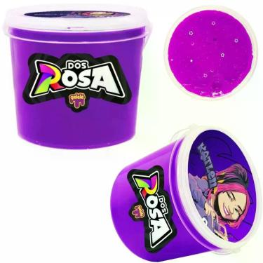 Imagem de Slime Infantil Violeta Big dos Rosa Katlen Balde 1,5kg Textura Macia e Maleável Gelelé