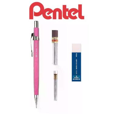Imagem de Lapiseira Pentel Sharp 0,3mm Rosa + Grafite + Borrachas