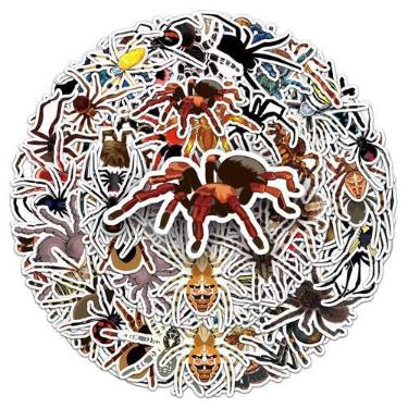 Imagem de Adesivos de vinil Spider, adesivos de grafite à prova d'água, 50 unida