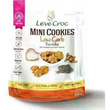 Imagem de Biscoito Mini Cookies Low Carb De Baunilha Vegano e Sem Gluten Leve Cr