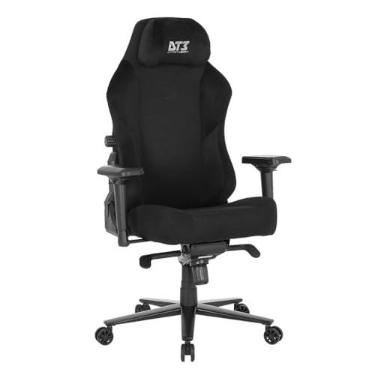 Imagem de Cadeira Gamer DT3 Nero, Revestimento com Tecido DT3 Max2Weave, almofada magnética, apoio lombar integrado, braços 4D+, suporta até 140 e altura máx. de 1,85m(Black)
