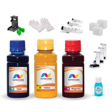 Imagem de Kit 3 Tinta Compatível Para Canon MG3010 PG-145 e CL-146 100ml - Toner