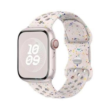 Imagem de Pulseira De Borracha Colorida Para Apple Watch Band 44mm 45mm 46mm 49m