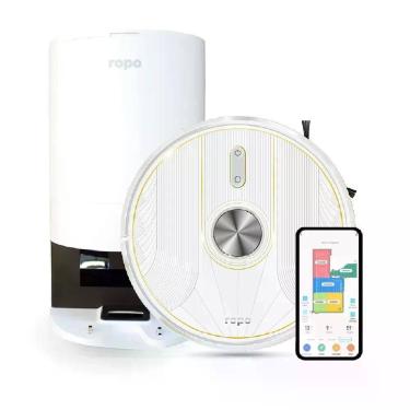 Imagem de Robô Aspirador Ropo Glass 5 Pro Branco, 220V