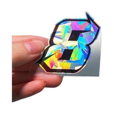 Imagem de Adesivos Holográficos Refletivos De Números Árabes Para Motocicletas, 