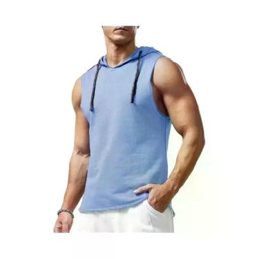 Imagem de Camiseta Regata Masculina Com Capuz Estilo Hip Hop 2025 Nova Coleção P