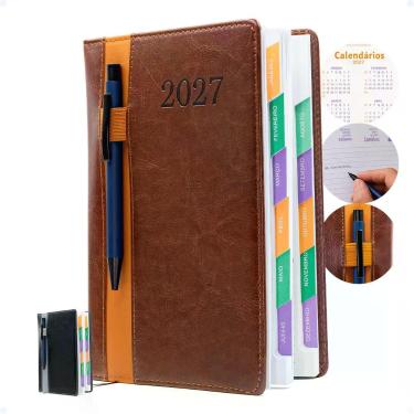 Imagem de Agenda Planner 2027 Diária Mensal Com Porta Caneta Executiva - Hxt, Ma