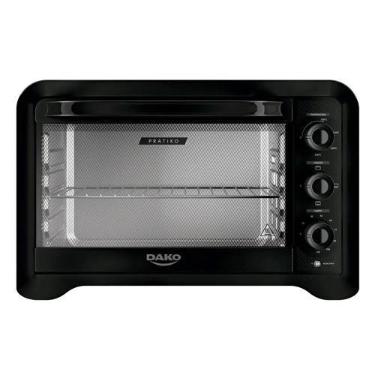 Imagem de Forno Elétrico de Bancada Dako Pratiko 50 Litros 1600W, Preto, 110V