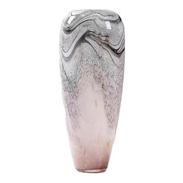 Imagem de Scizorito Vaso de cristal enorme, vaso de arte para pintura a tinta, estilo luxuoso leve para decoração de casa, peça central, escritório, flores e botões (rosa grande)