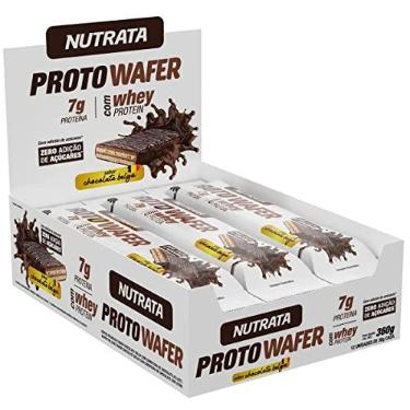 Imagem de Wafer de Chocolate Belga Nutrata Proto, 30g, Pack com 12 Unidades
