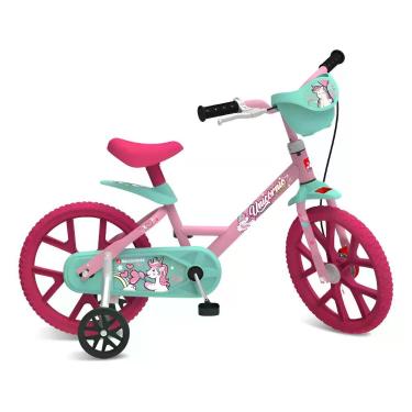 Imagem de Bicicleta 14 Unicórnio Rosa 14 &quot 14 - Bandeirante