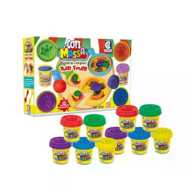 Imagem de Kit Brinquedo Infantil Pizzaria Massinha de Modelar 10 Potes de Coti M