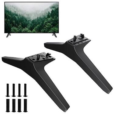Imagem de Varghesyla Pernas de TV para Base de Substituição de Suporte de TV LG, Compatíveis com 49, 50 e 55 Polegadas, Série UM, Inclui Parafusos e Instruções, Suporte de Mesa, ABS, Preto