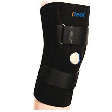 Imagem de Ideal Produtos Ortopédicos Joelheira com Suporte Lateral Bilateral, Preto, P
