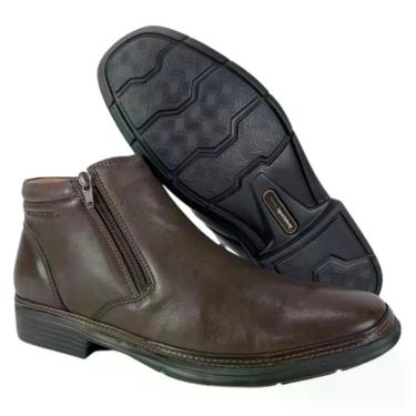 Imagem de Sapato Social Anatomic Gel Couro Original Mestiço Dark Brown - Ref. 86