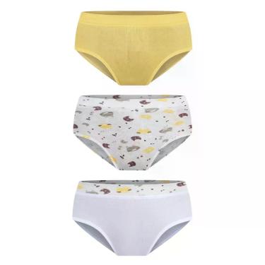 Imagem de Calcinha Lobinha Infantil Estampada 18110-089 C/3, Sortido 0907, PP