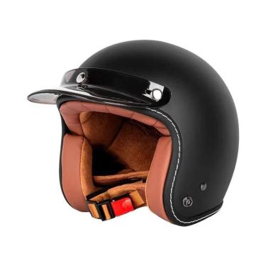 Imagem de Capacete Retro 3/4 Unissex Para Motocicleta, Estilo Cruise, Quente Par
