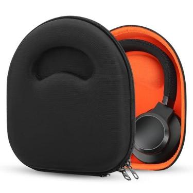 Imagem de Geekria Capa protetora para fones de ouvido compatível com JBL TUNE 770/760/750NC, TUNE 720BT, Live 770NC e mais, bolsa de transporte rígida de substituição com armazenamento a cabo (preto)