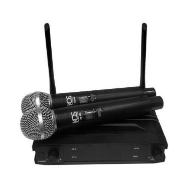 Imagem de Microfone Profissional de Mão Duplo Sem Fio KDS392M - KDS - Kadosh
