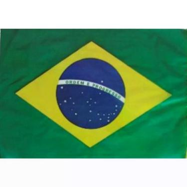 Imagem de Bandeira do Brasil sem Haste 30x47cm Pacote com 50 Unidades Verde Real Seda