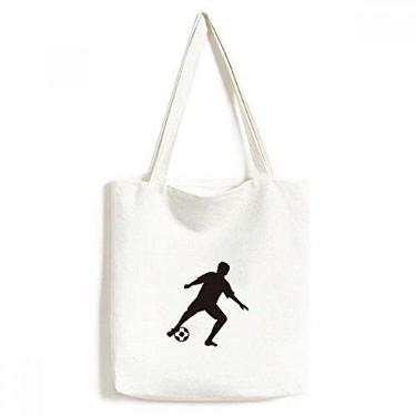 Imagem de Outline Bolsa de lona esportiva de futebol americano, bolsa de compras casual