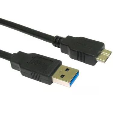 Imagem de Cabo USB 3.1 5 Para HD Externo - 1.2 Metros, USB Para USB Micro B, 5gb/s, Preto, Chip Sce 018-7707
