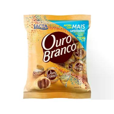 Imagem de Pacote de Bombom Chocolate Ouro Branco 1kg - Lacta
