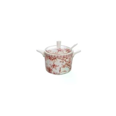 Imagem de Açucareiro Hortênsia New Bone China 280ml para Servir Açúcar em Mesa Posta Delicada L'Hermitage