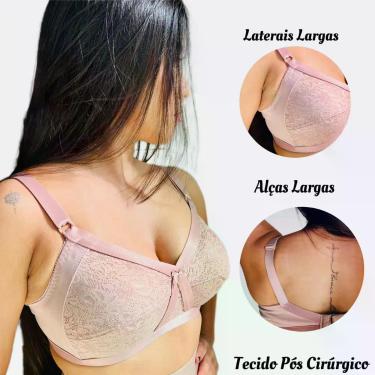 Imagem de Sutiã Forrado Renda Microfibra Push Up Amamentação e Pós Cirúrgico Sei