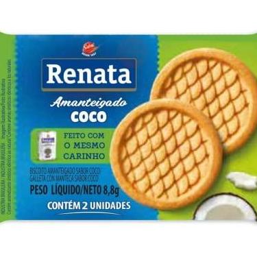 Imagem de Biscoito Renata Amanteigado Cocô Sachê Pacote Com 70 Unidades