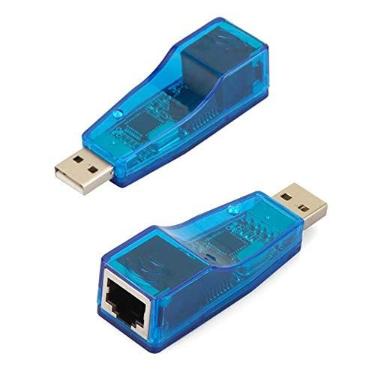 Imagem de Adaptador USB Ethernet, USB 2.0 para Ethernet RJ45 Cabo de rede adaptador conector 10/100 Mbps, compatível com Windows 7/8, Android, tablet, com CD de unidade