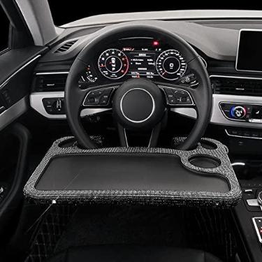 Imagem de Bandeja para volante de carro, bandeja universal para volante de mesa, suporte para laptop (Diamante Negro)